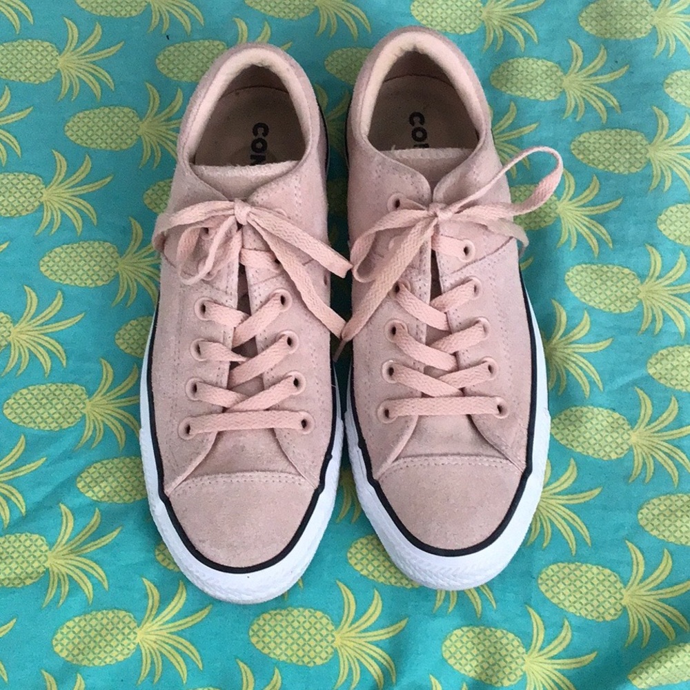 Light Pink Suede Converse